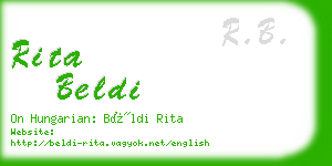 rita beldi business card